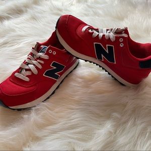 Red New Balance 574s - GREAT SHAPE!